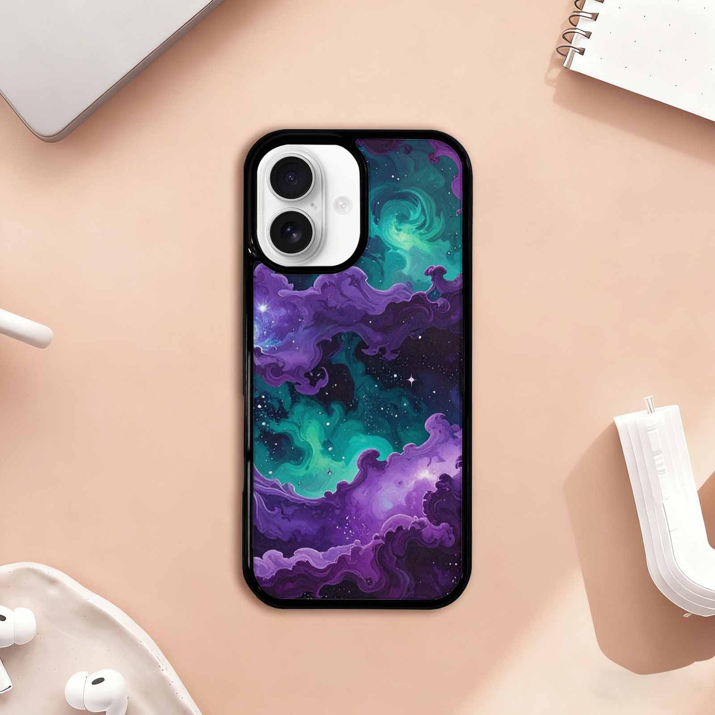 iPhone 17 Case — Seamless Tileable Pattern Of Galaxy Space, Custom Designed Case Cover