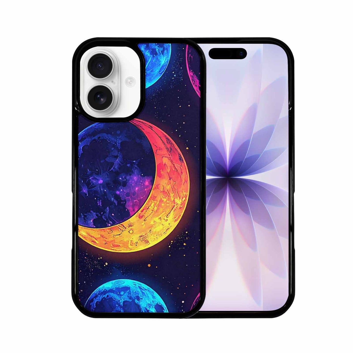 iPhone 17 Case — Neon Winter Moon Cartoon Cute, Customized Protective Case