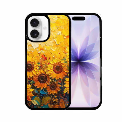 iPhone 17 Case — Impressionist Sunflower Brushstroke Pattern Floral, Customized Protective Case