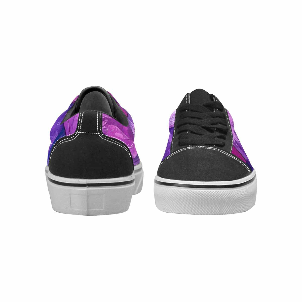 WOMEN'S Bisexual Flag Color Canvas Lace-Up Surreal Sneakers