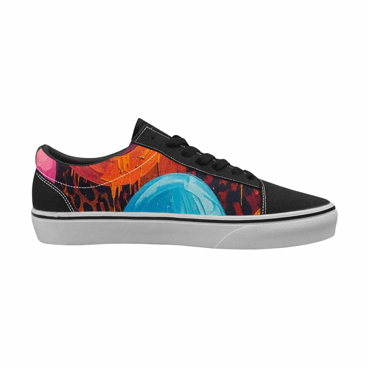 WOMEN'S Smiley Faces  Animal Lace-Up Canvas Vivid Custom Sneakers