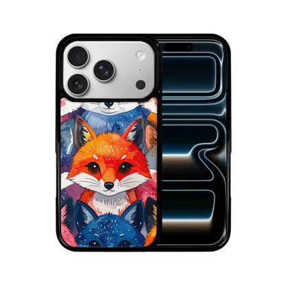iPhone 17 Pro Case — Watercolor Kawaii Fox Faces Watercolor Abstract, Original Design Phone Case