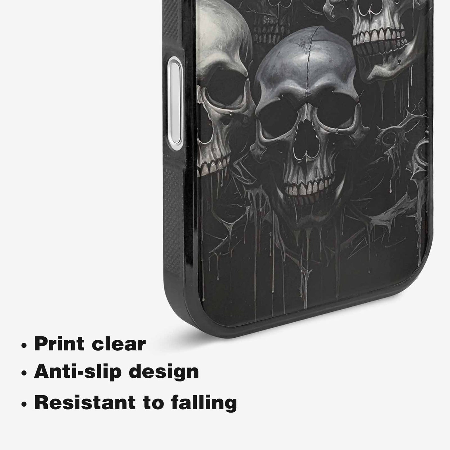 iPhone 16 Plus Case — Grey Dark Black And Grey Tones, Customized Protective Case