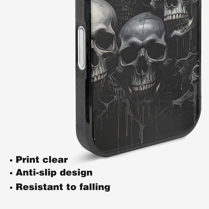 iPhone 16 Plus Case — Grey Dark Black And Grey Tones, Customized Protective Case