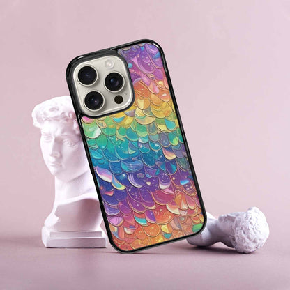 iPhone 16 Pro Case — Holographic Iridescent Shimmer Pattern Hundreds Of, Custom Designed Case Cover