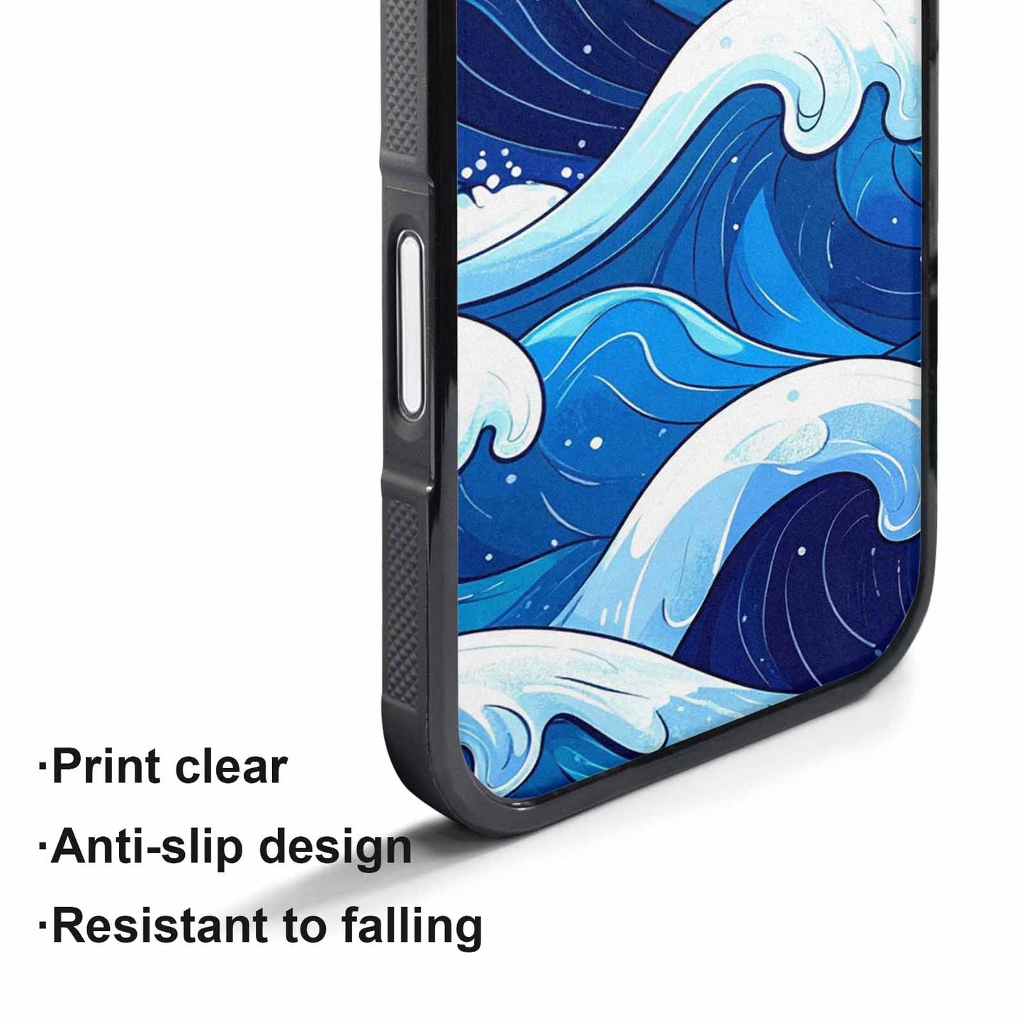 iPhone 17 Pro Max Case — Glossy Winter Wave Cartoon Cute, Custom Print Case Cover