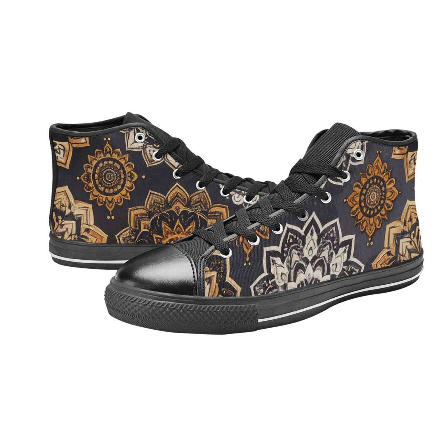 MEN'S Mandala High Top Canvas Surreal Custom Shoes