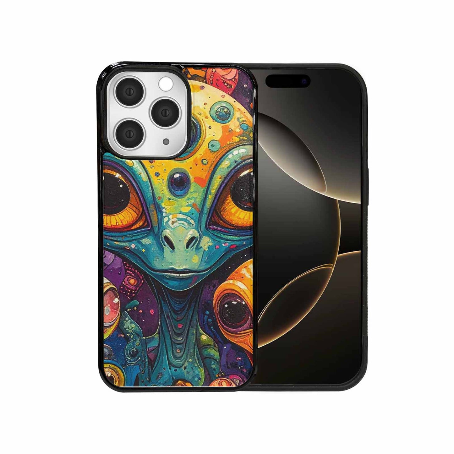 iPhone 15 Pro Max Case — Cartoon Alien Characters, Custom Phone Case