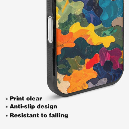 iPhone 16 Case — Camo Patches Full Color Vibrant Camo, Original Design Phone Case