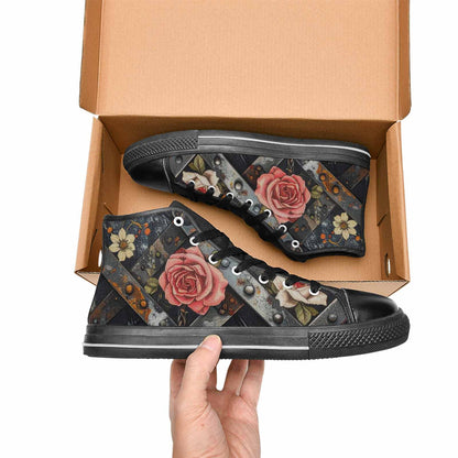 MEN'S Barbed Wire Chain High Top Canvas Neon Fantasy Sneakers