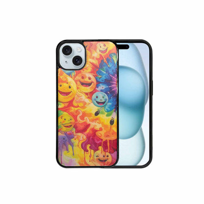 iPhone 15 Plus Case — Smiley Facessmiley Faces Tie D 4f3, Custom Art Phone Cover