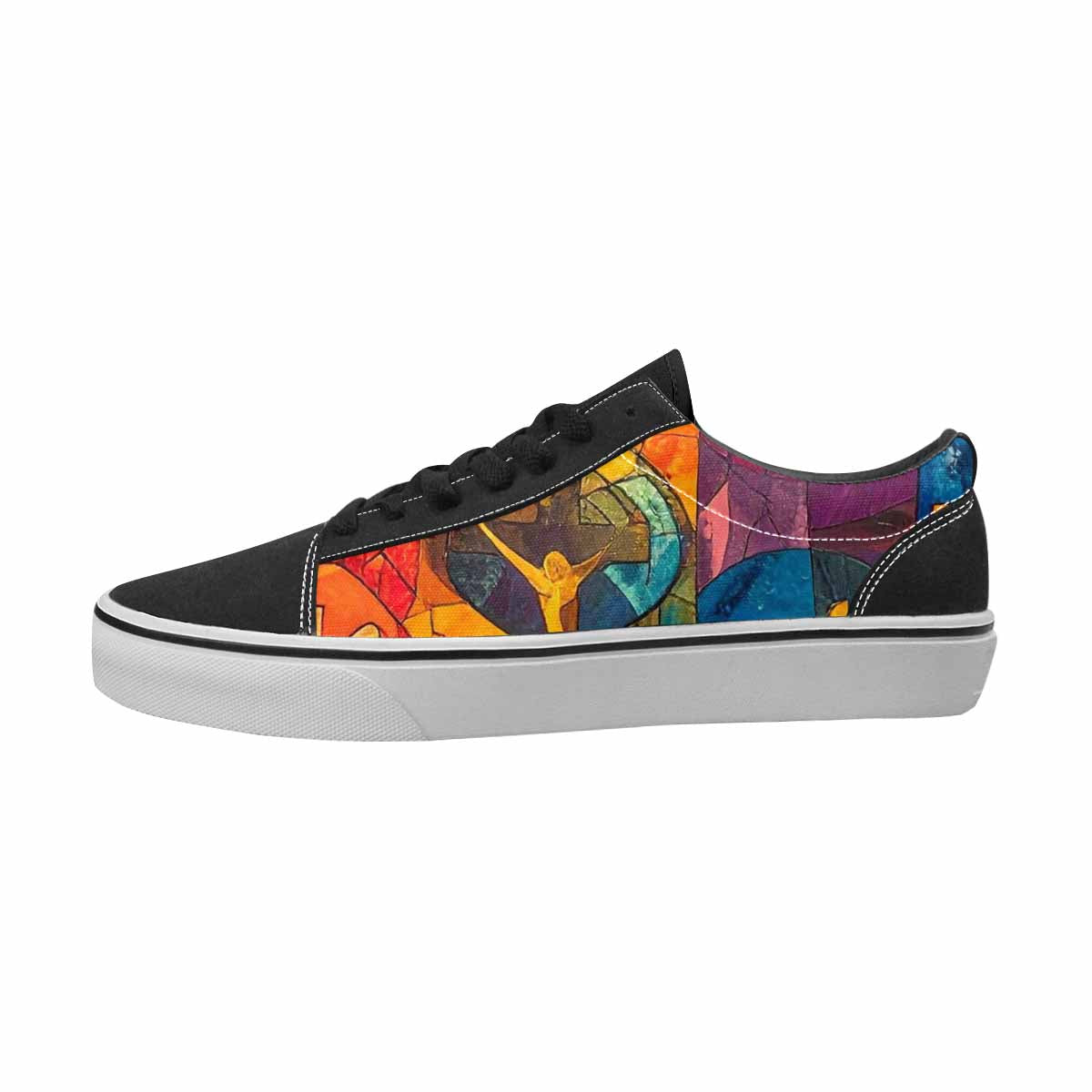 WOMEN'S Jesus Canvas Streetwear Vibrant Chaos Custom Printed Shoes