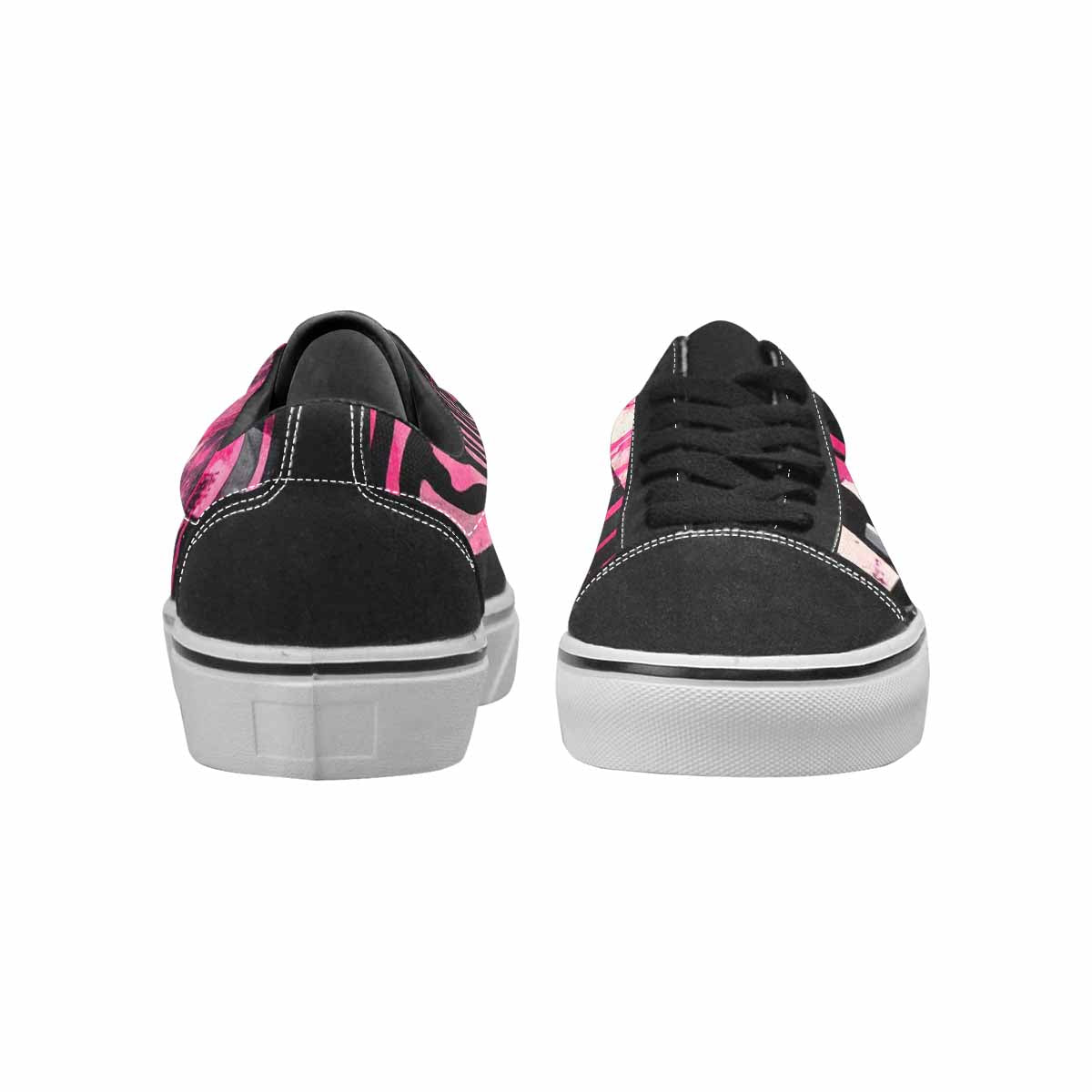 WOMEN'S Zebra Stripe Burst Lace-Up Canvas Aesthetic Custom Shoes
