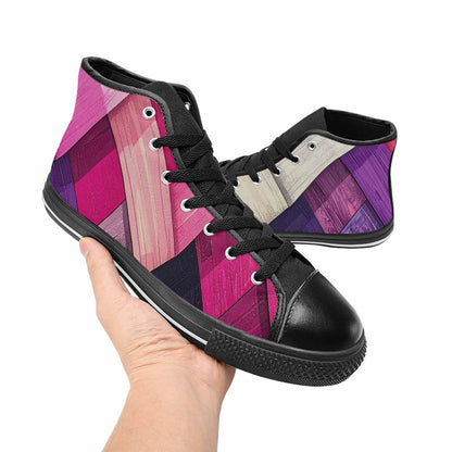 MEN'S Genderfluid Flag Color High Top Canvas Cottagecore Custom Sneakers