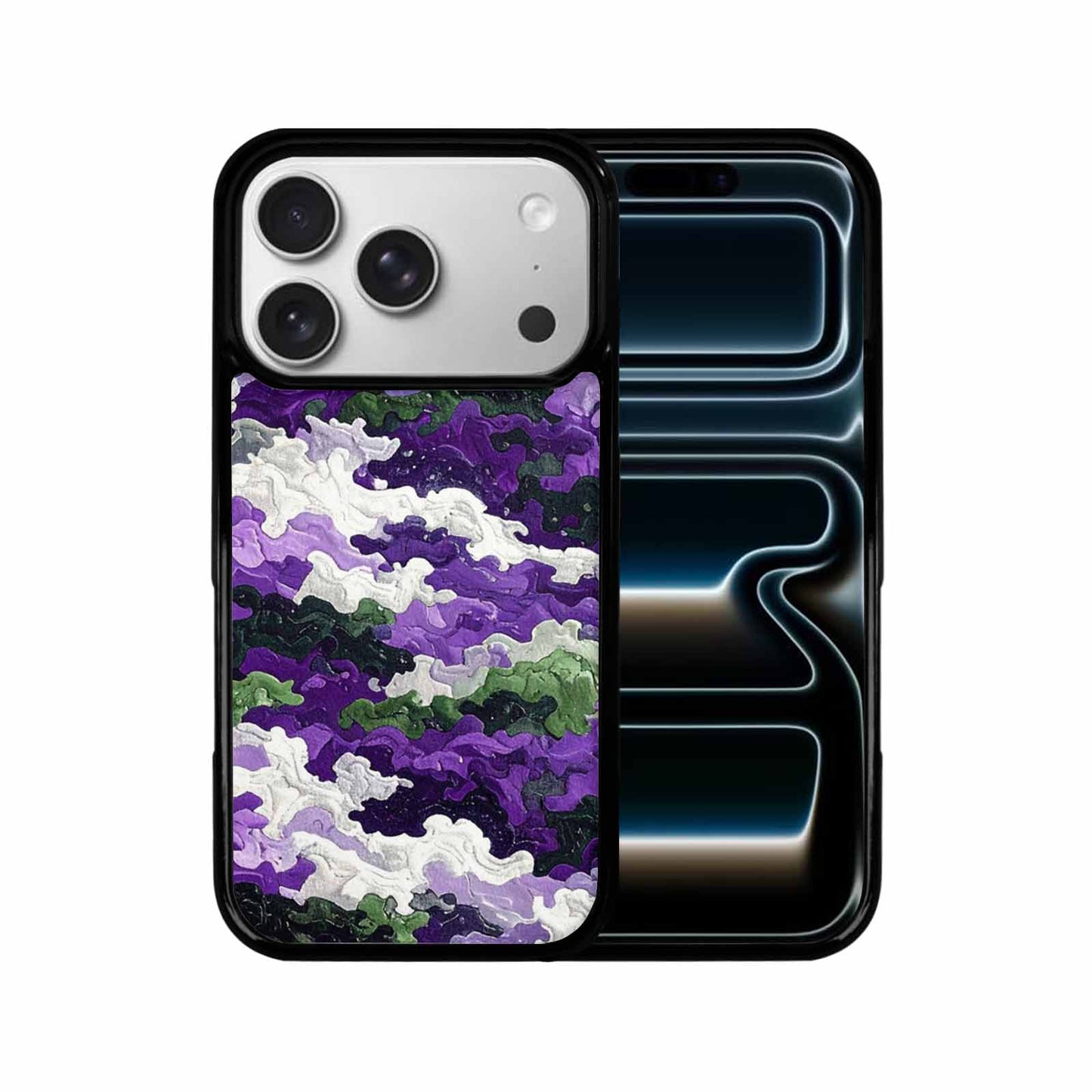 iPhone 17 Pro Case — Vivid Camo Genderqueer Pride Camo, Custom Phone Case