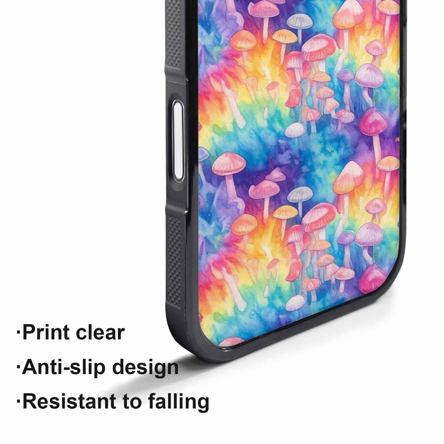 iPhone 17 Pro Case — Mushrooms Tie Dyemushrooms Pat Cg9 Tie, Customized Protective Case