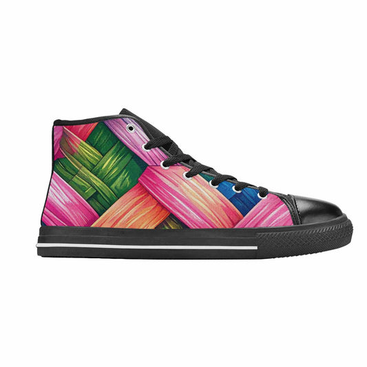 MEN'S Polysexual Flag Color High Top Canvas Dark Academia Custom Shoes
