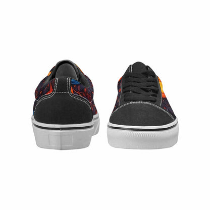 WOMEN'S Fire Flame Canvas Lace-Up Aesthetic Sneakers