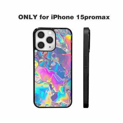 iPhone 15 Pro Max Case — Holographic Iridescent Shimmer Pattern Hundreds Of, Custom Phone Case
