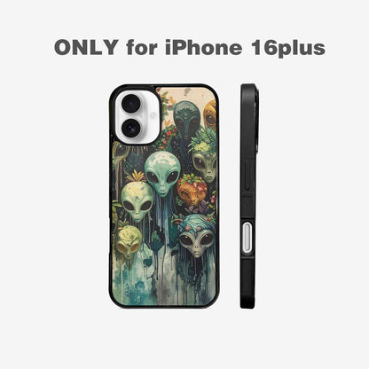 iPhone 16 Plus Case — Aliens Pattern Hundreds Of Sma Fvc, Custom Designed Case Cover