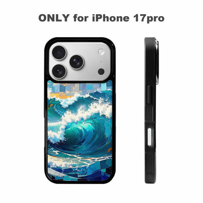 iPhone 17 Pro Case — Wave Crest Splash Wave Crest Watercolor, Customized Protective Case