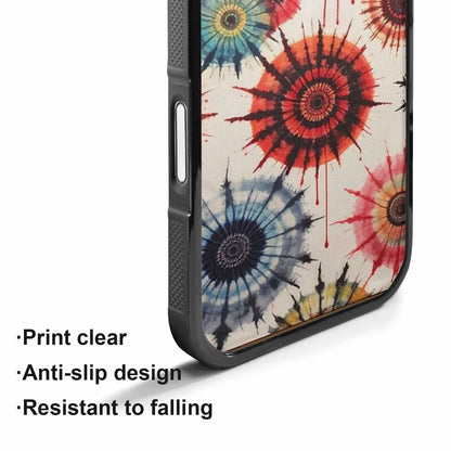 iPhone 17 Case — Tie Dye Swirls Black Tie Dye, Custom Made Phone Cover