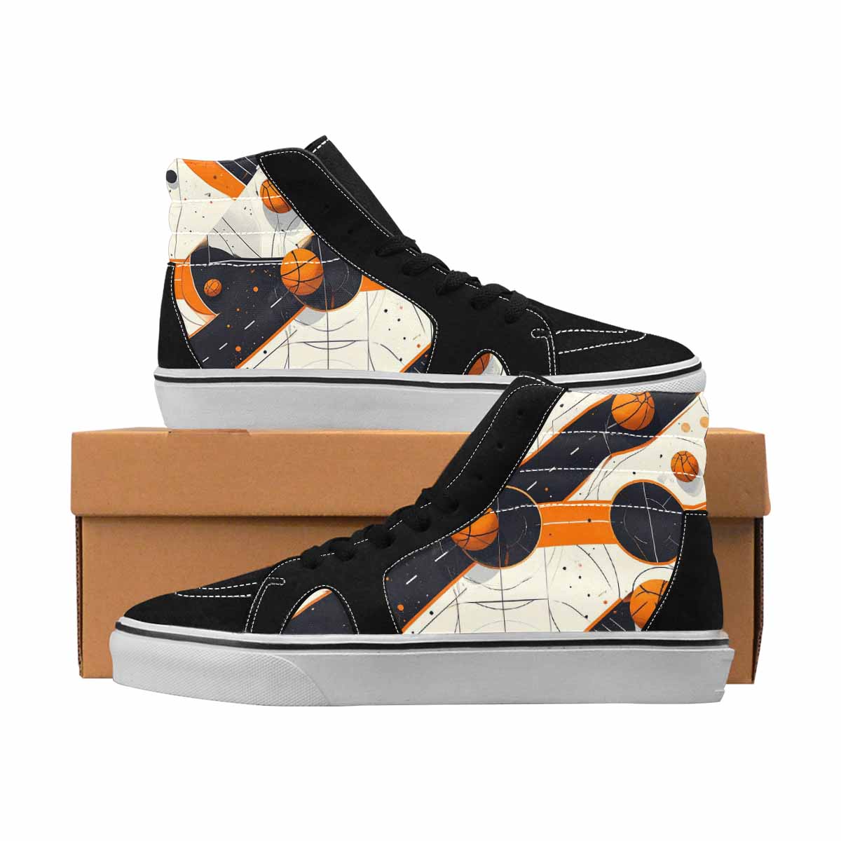 MEN'S Dark Black White Repeat And White Ferion