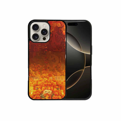 iPhone 16 Pro Max Case — Marigold Day Of The Dead Marigold, Custom Printed Phone Case
