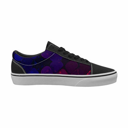 MEN'S Dark Snake Print Canvas Lace-Up Dark Academia Custom Shoes