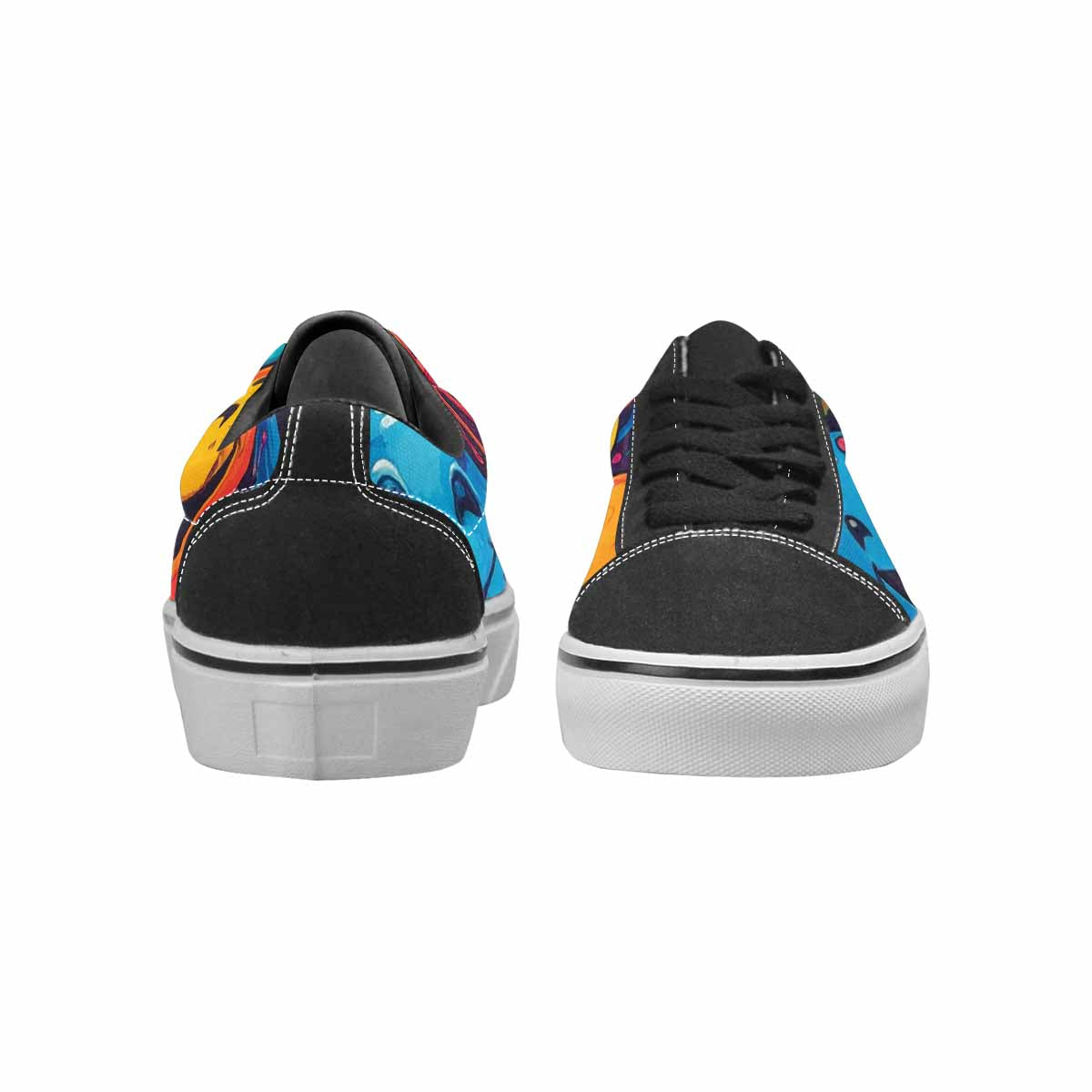 WOMEN'S Melting Moon Smiley Lace-Up Canvas Grunge Shoes