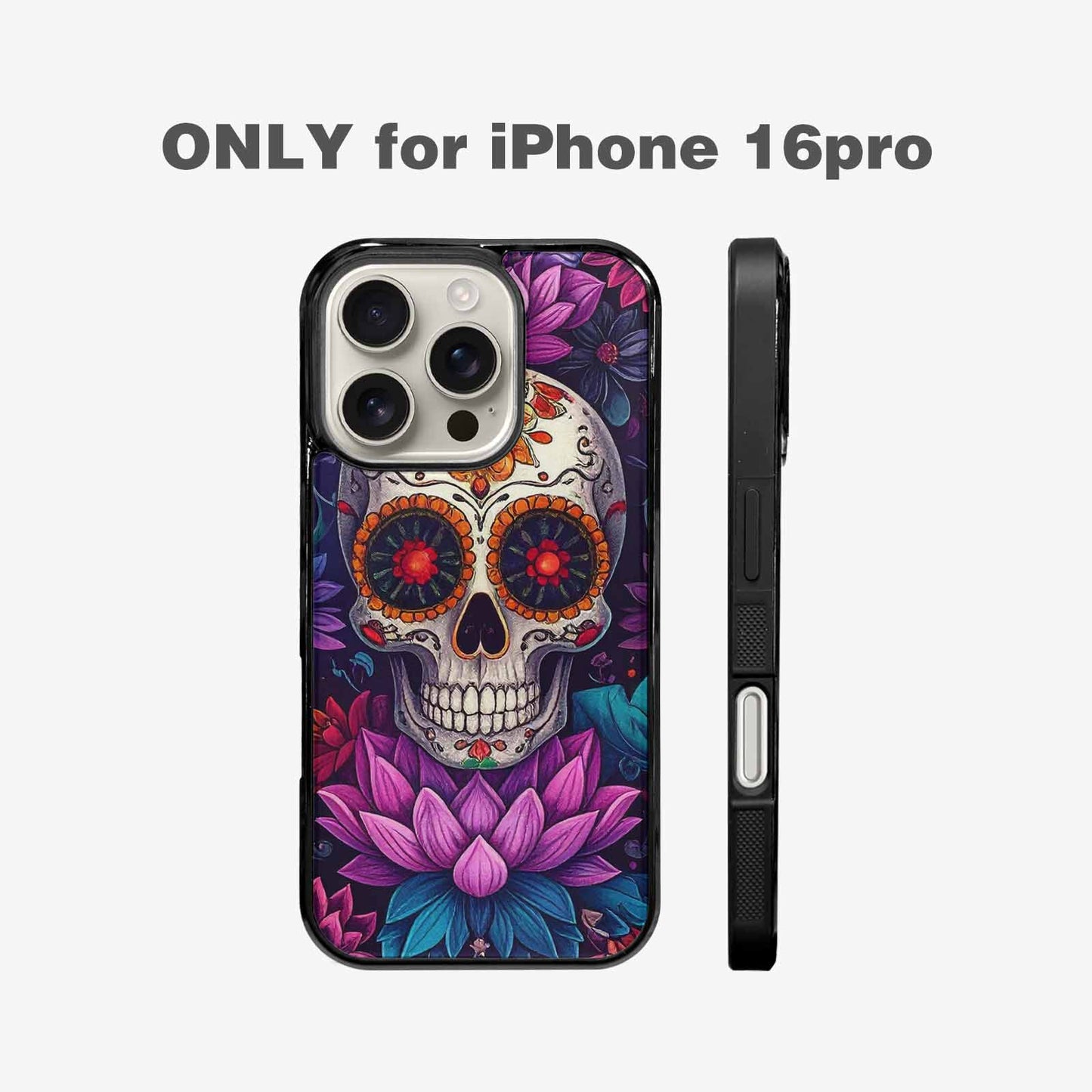 iPhone 16 Pro Case — Lotus Many Hundreds Of Skulls Art, Custom Designed Case Cover