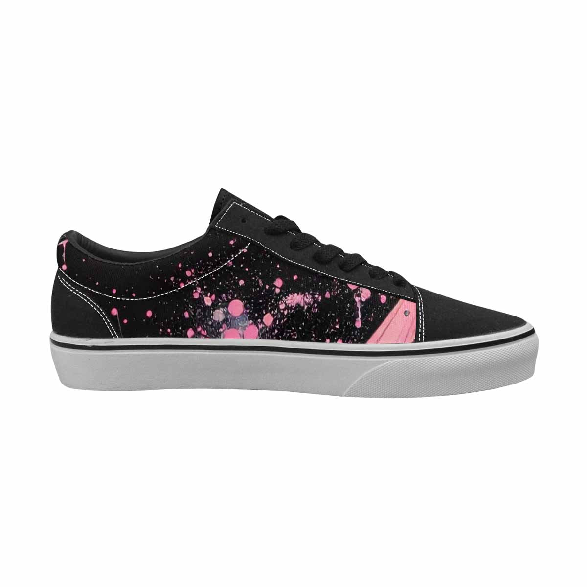 WOMEN'S Rainbow Drip Mushrooms Lace-Up Canvas Vivid Custom Sneakers