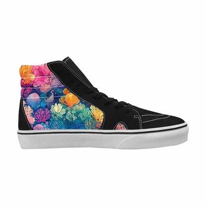 WOMEN'S Fish Scale Coral High Top Canvas Dreamcore Custom Shoes