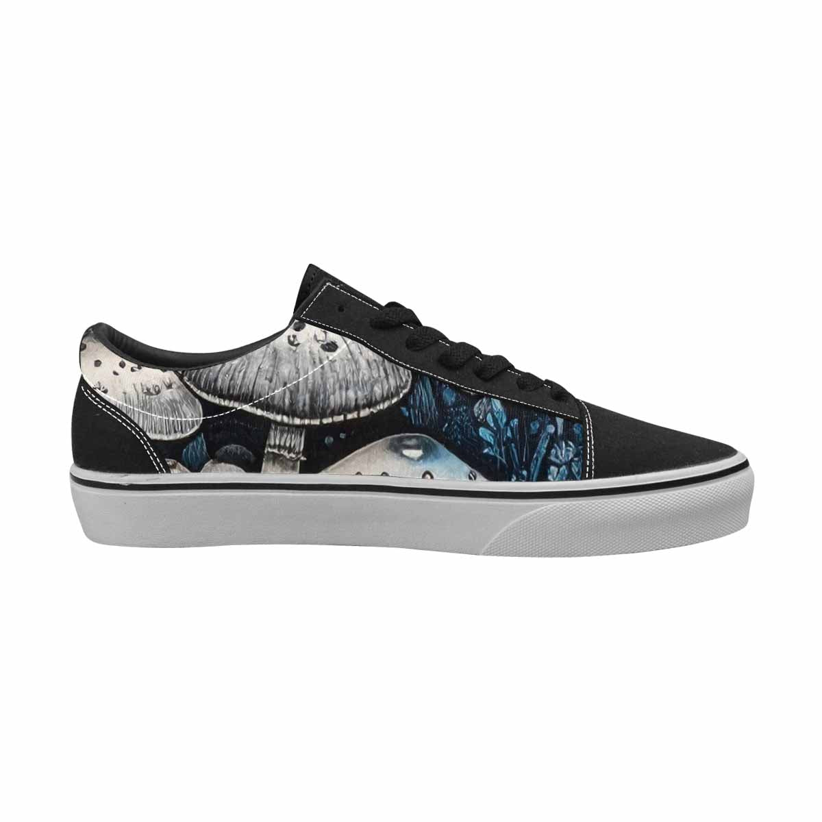WOMEN'S Mushrooms (general) Lace-Up Canvas Kaleidoscope Sneakers