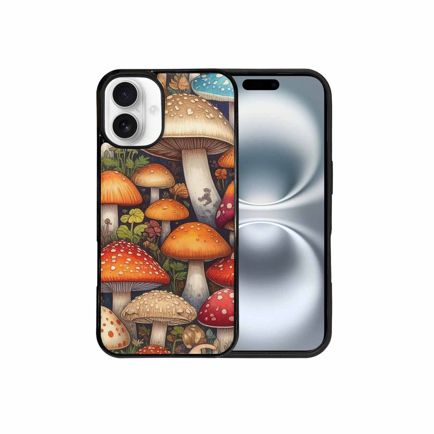 iPhone 16 Plus Case — Mushrooms General Mushrooms Pa, Custom Art Phone Cover