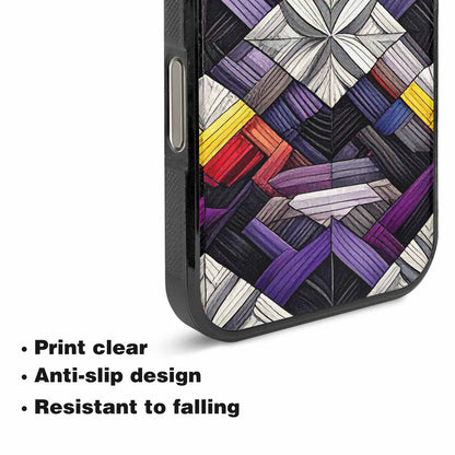 iPhone 16 Pro Case — Asexual Flag Color Theme Small Rainbow, Custom Art Phone Cover