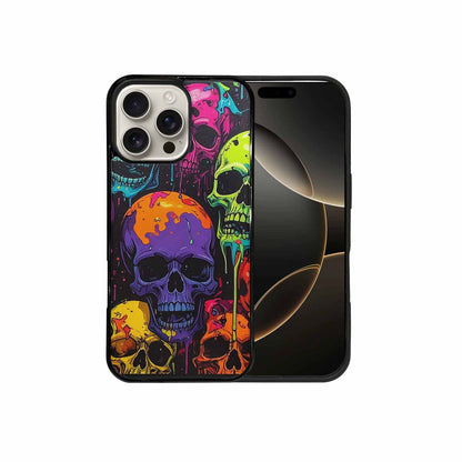 iPhone 16 Pro Max Case — Vibrant Camo 1000\'s Of Skeletons Neon, Custom Phone Case