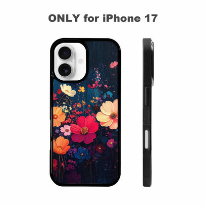 iPhone 17 Case — Shadowy Glitch Floral Pattern Floral, Custom Made Phone Cover