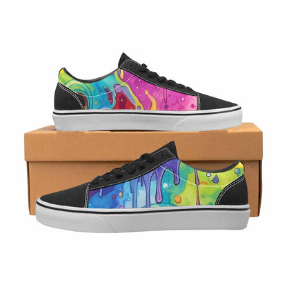 WOMEN'S Aliens  Tie Dye Lace-Up Canvas Surreal Custom Shoes