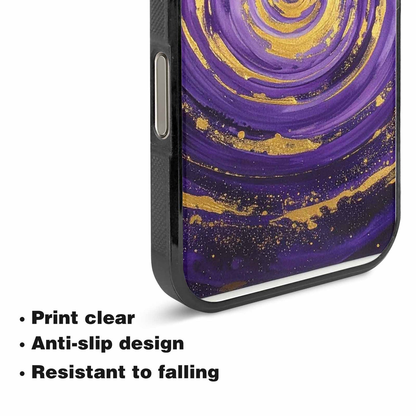 iPhone 15 Pro Max Case — Swirling Brushstroke Starry Night Texture Blended, Custom Designed Case Cover
