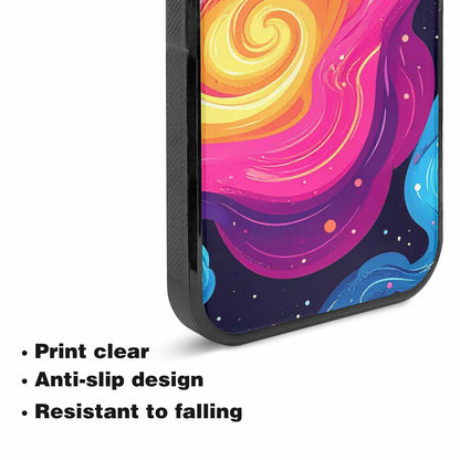iPhone 15 Plus Case — Love Wins Galaxy Seamless Pattern Vibrant, Customized Protective Case