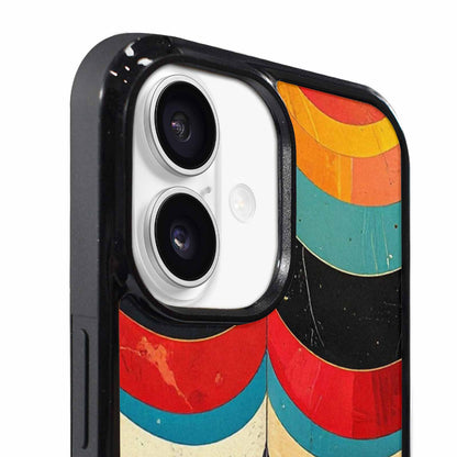 iPhone 17 Case — Retro Wave Scallop Stripe Retro Vintage, Custom Printed Phone Case