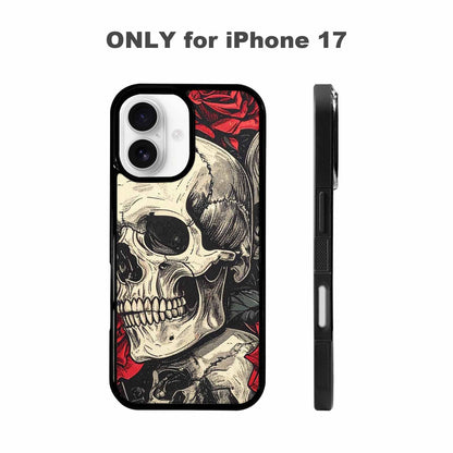 iPhone 17 Case — Seamless Tileable Pattern Of Gothic Skulls, Custom Designed Case Cover