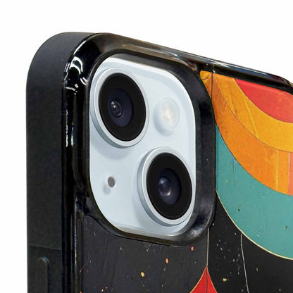 iPhone 15 Plus Case — Retro Wave Scallop Stripe Small Wavy, Custom Made Phone Cover