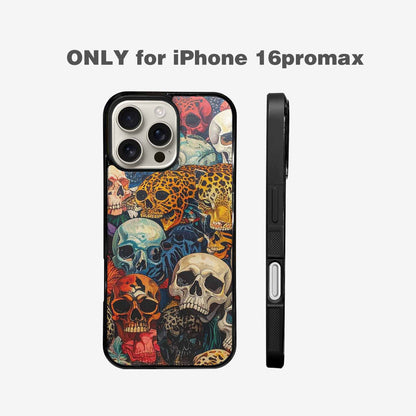 iPhone 16 Pro Max Case — Skulls Animal Printskulls Patt, Unique Phone Case Design