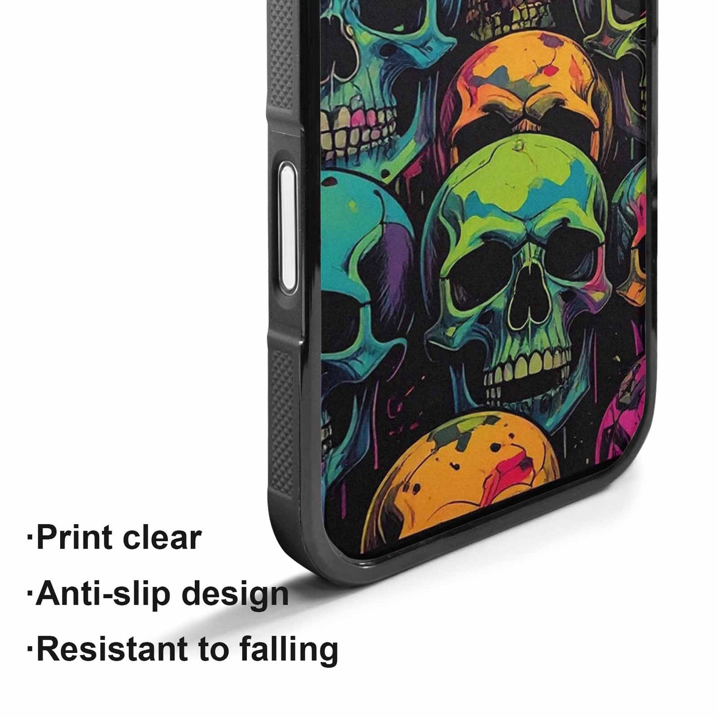 iPhone 17 Case — Of Skulls Neon Camo Gothic Skulls, Unique Phone Case Design