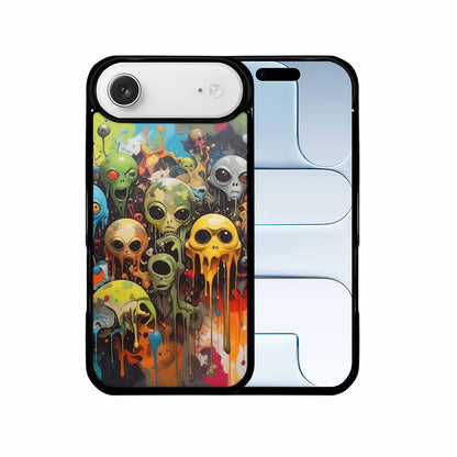 iPhone 17 Air Case — Aliens Camomelting Aliens Patt Alien Scifi, Unique Phone Case Design