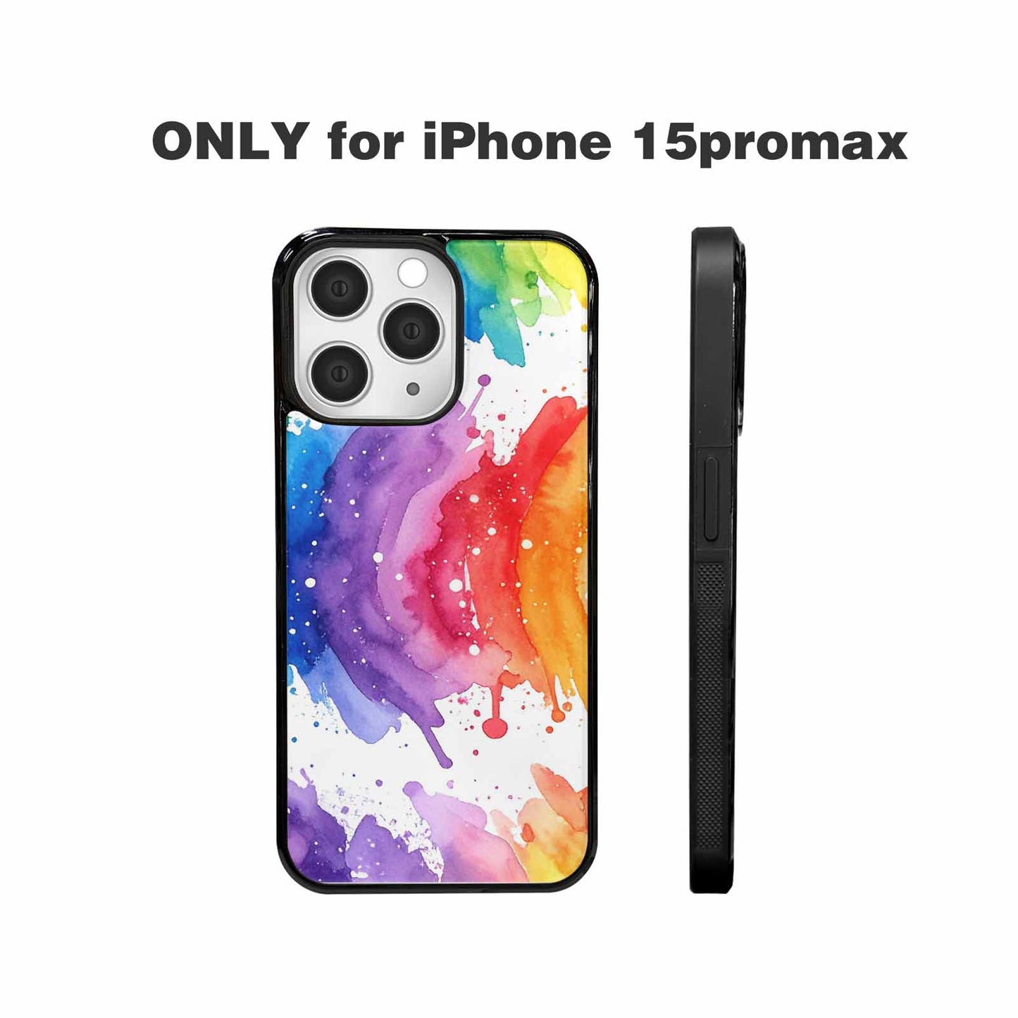 iPhone 15 Pro Max Case — Watercolor Splash Abstract Pattern Seamless Repeat, Custom Made Phone Cover