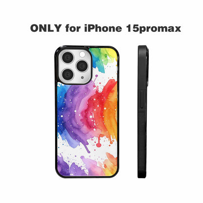 iPhone 15 Pro Max Case — Watercolor Splash Abstract Pattern Seamless Repeat, Custom Made Phone Cover