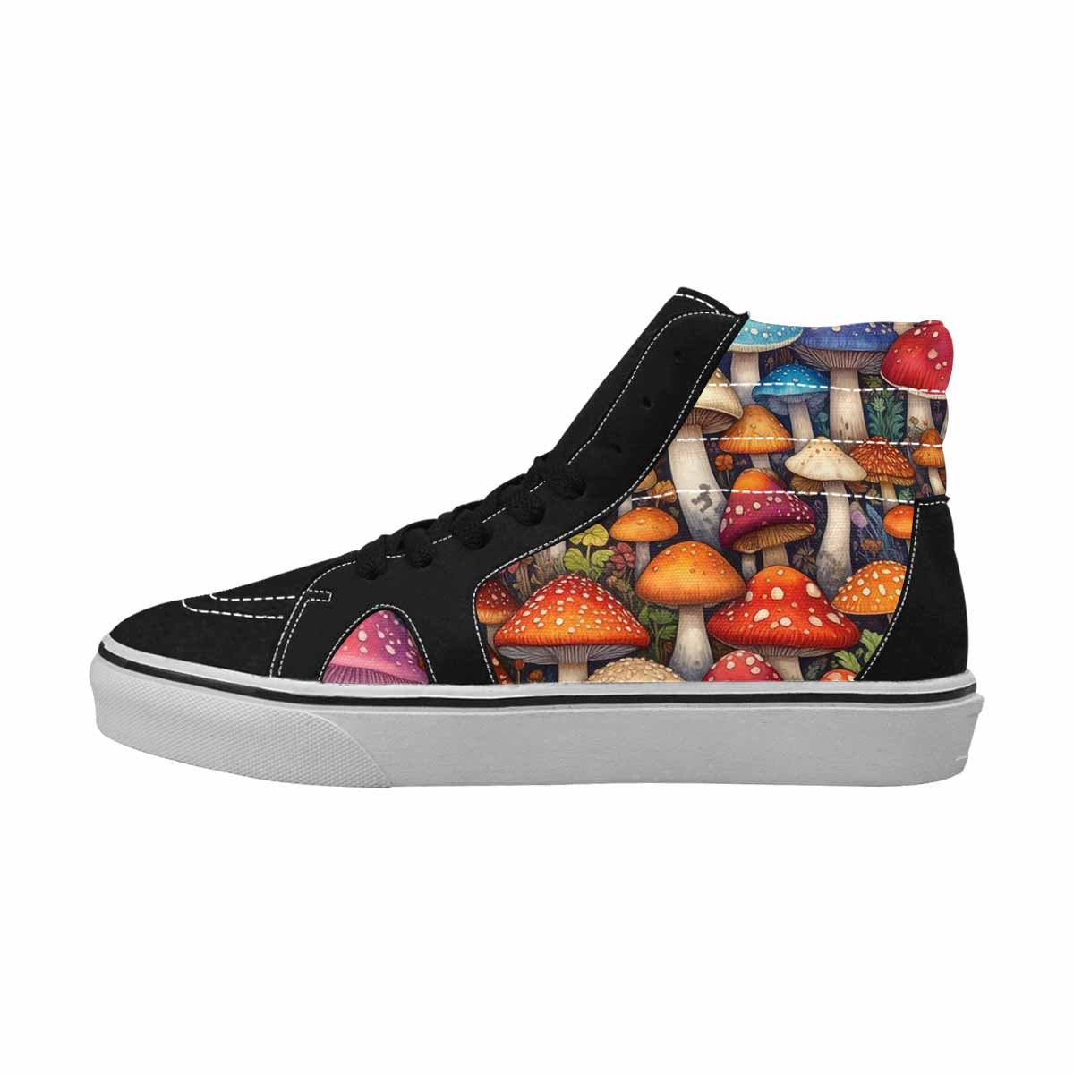MEN'S Mushrooms High Top Canvas Graphic Print Dreamcore Shoes